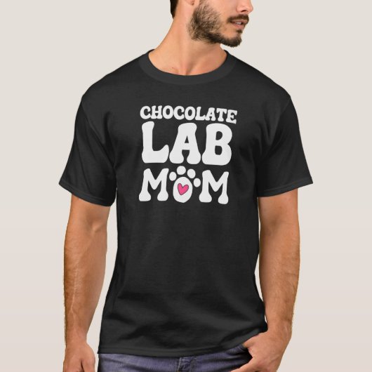 Chocolate Lab mama Labrador Retriever Mama T-shirt (Voorkant)