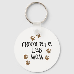Chocolate Lab mama Sleutelhanger