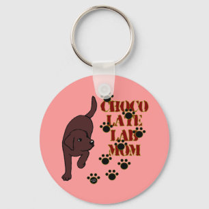 Chocolate Lab mama Sleutelhanger