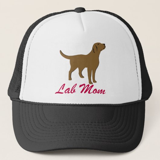 Chocolate Lab mama Trucker Pet (Voorkant)