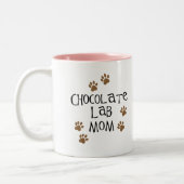Chocolate Lab mama Tweekleurige Koffiemok (Links)