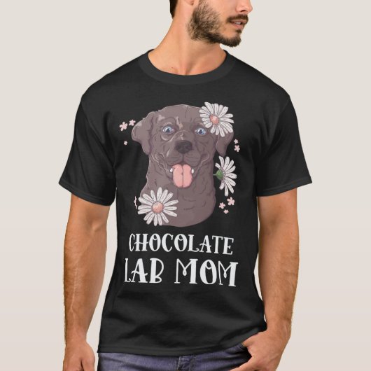 Chocolate Lab Moeder Labrador Retriever Hond T-shirt (Voorkant)