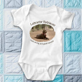 Chocolate Lab On A Forest Trail Replaceable Photo Romper