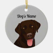 Chocolate Lab Ornament (Voorkant)