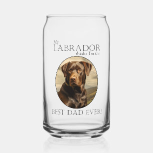 Chocolate Lab Pa Blikvorm Glas