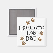Chocolate Lab Pa Magneet (Voorkant / Achterkant)