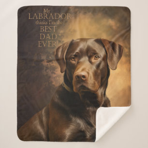 Chocolate Lab Pa Sherpa Deken