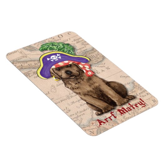 Chocolate Lab Pirate Magneet (Rechterzijde)