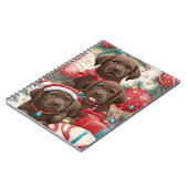 Chocolate Lab Puppy Kerst Notitieboek (Linkerzijde)