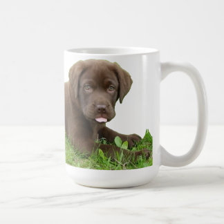 Chocolate Lab Puppy met Attitude Koffiemok