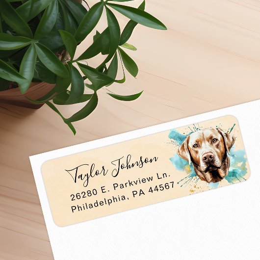 Chocolate Lab Retouradreslabel Etiket