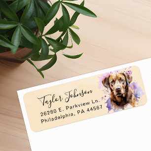Chocolate Lab Retouradreslabel Etiket