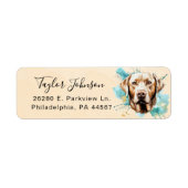 Chocolate Lab Retouradreslabel Etiket (Voorkant)