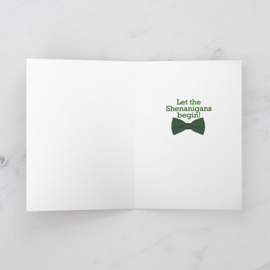 Chocolate Lab St. Patrick's Day Kaart (Binnen)