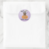 Chocolate Lab Witch Ronde Sticker (Tas)