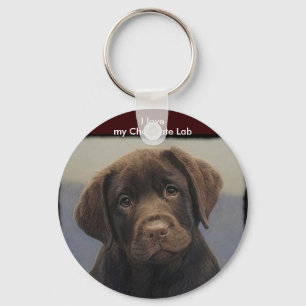 Chocolate Labdrador Retriever Sleutelhanger