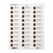 Chocolate Labradoedle Waves Return Address Labels (Full Sheet)
