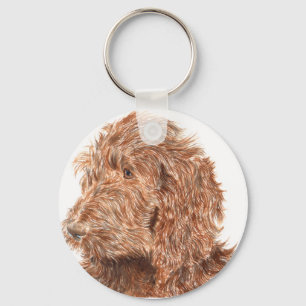 Chocolate Labradoodle Sleutelhanger