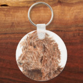 Chocolate Labradoodle Sleutelhanger (Voorkant)
