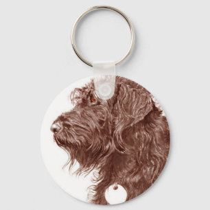 Chocolate Labradoodle Sleutelhanger