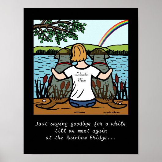 Chocolate Labrador Angels en mam 3 Poster (Voorkant)