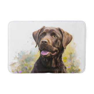 Chocolate Labrador Badmat