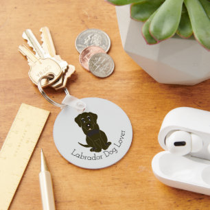 Chocolate Labrador Design Elke Kleur Achtergrond Sleutelhanger