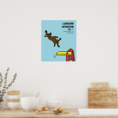 Chocolate Labrador Diving Cartoon Poster (Keuken)