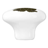 Chocolate Labrador Dog Design Keramische Knop (Zijkant)