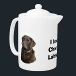 Chocolate Labrador dog photo<br><div class="desc">Une belle photo de chien marron Chocolate Labrador Retriever, pour les amateurs d'animaux et de compagnie et les propriétaires de chiens, changer facilement la couleur arrière - plan de plus de 200 couleurs personnalisables, et personnalisez avec votre propre texte, pour votre chien sportif de travail, ou chenil. Vous pouvez même...</div>