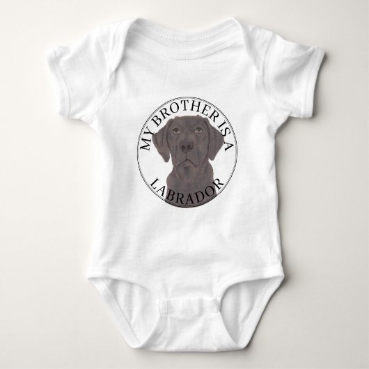 Chocolate Labrador Dog Romper (Voorkant)