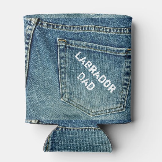 Chocolate Labrador en Dad Lake Uitzicht Blikjeskoeler (Achterkant)