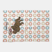 Chocolate Labrador en Doughnoten Theedoek (Horizontaal)
