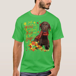 Chocolate Labrador is gewoon een meisje dat van He T-shirt
