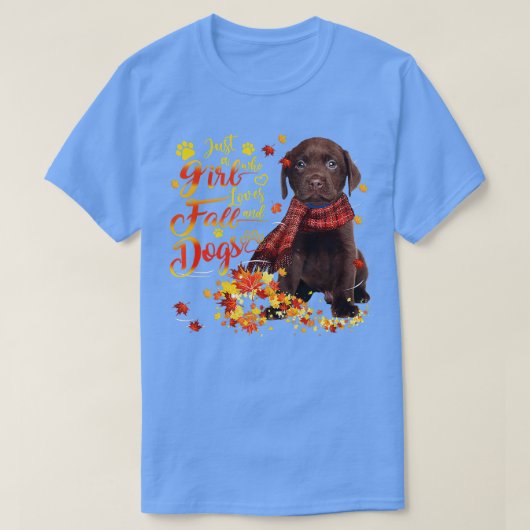 Chocolate Labrador is gewoon een meisje dat van He T-shirt (Design voorkant)