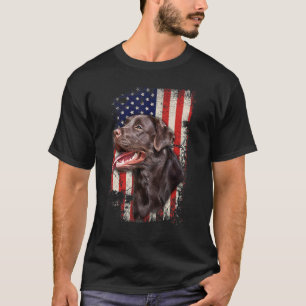 Chocolate Labrador Labriotic American Flag 4t T-shirt