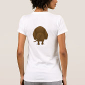 Chocolate Labrador mama T-shirt (Achterkant)
