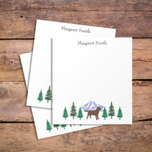 Chocolate Labrador Outline Evergreen Trees Notitie Notitieblok