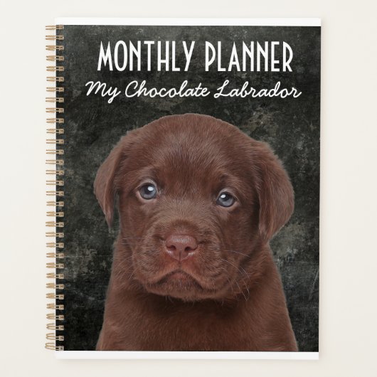Chocolate Labrador Planner (Voorkant)