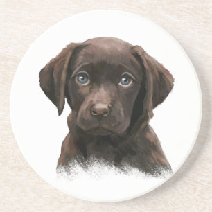 Chocolate Labrador Retriever Brown Zandsteen Onderzetter