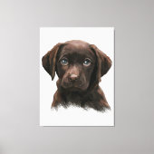 Chocolate Labrador Retriever Canvas tas Afdruk (Voorkant)