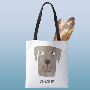 Chocolate Labrador Retriever Dog, gepersonaliseerd Draagtas