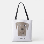Chocolate Labrador Retriever Dog, gepersonaliseerd Draagtas (Achterkant)