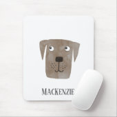 Chocolate Labrador Retriever Dog, gepersonaliseerd Muismat (Met muis)
