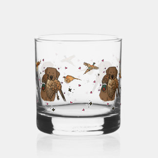 Chocolate Labrador Retriever Jagen Whisky Glas