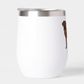 Chocolate Labrador Retriever Lab Art Aangepaste na (Rechts)