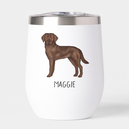 Chocolate Labrador Retriever Lab Art Aangepaste na (Voorkant)