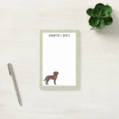Chocolate Labrador Retriever Lab Hond Eigen Naam Post-it® Notes (Kantoor)