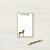 Chocolate Labrador Retriever Lab Hond Eigen Naam Post-it® Notes (Op bureau)