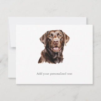 Chocolate Labrador Retriever Note Card Notitiekaartje